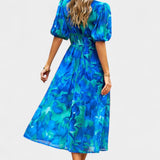 Georgina Vestido Midi Floral con Escote en V