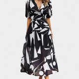 Georgina Vestido Midi Floral con Escote en V