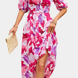 Georgina Vestido Midi Floral con Escote en V