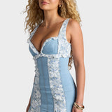 Josselin™ | Minivestido De Encaje Vaqueros