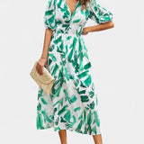 Georgina Vestido Midi Floral con Escote en V