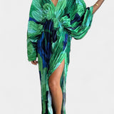 Recca Vestido Maxi Cortado con Pliegues