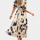 Georgina Vestido Midi Floral con Escote en V