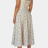 Flora Vestido Midi A-Line con Corsé