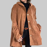Adriana | Chaqueta con capucha de terciopelo casual para la temporada de otoño