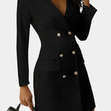 Heidi Vestido Blazer Doble Botonadura Elegante