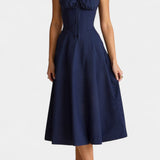 Flora Vestido Midi A-Line con Corsé