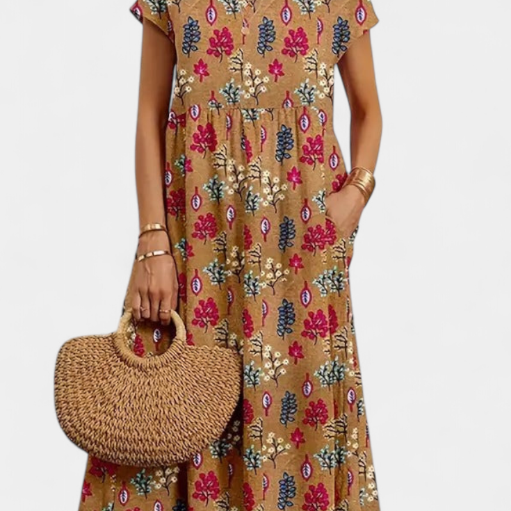 Yuridia Vestido Floral Chic con Silueta Fluida