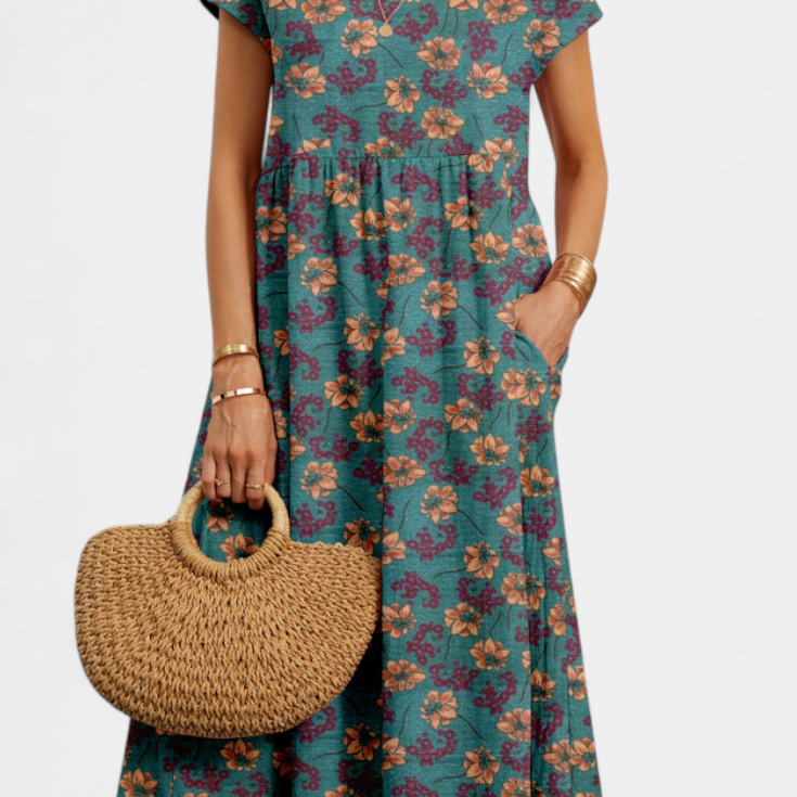 Yuridia Vestido Floral Chic con Silueta Fluida