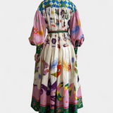 Natasha Vestido Midi Elegante Fit-and-Flare