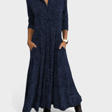 Julia™ | Vestido maxi de camisa fluido