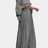 Anelia Vestido Maxi Geométrico con Escote en V