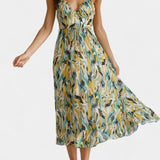 Fiona Vestido Midi de Impresión Vibrante