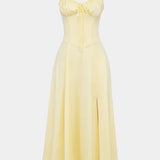 Flora Vestido Midi A-Line con Corsé