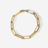 ATLAS LINK | PULSERA CON ESLABONES RECTANGULARES Y FUERZA AUDACIOSA