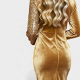 Marina™ | Vestido midi con escote en V