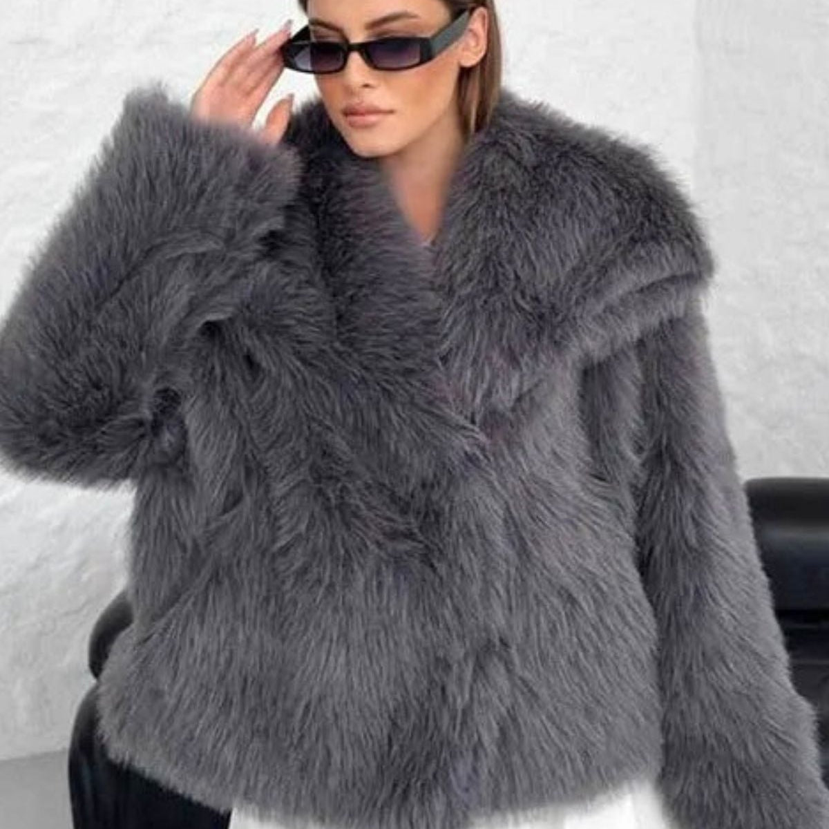 Abrigo corto de pelo