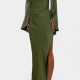 Keisha Vestido Maxi Asimétrico de Un Hombro