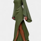 Keisha Vestido Maxi Asimétrico de Un Hombro