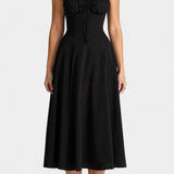 Flora Vestido Midi A-Line con Corsé