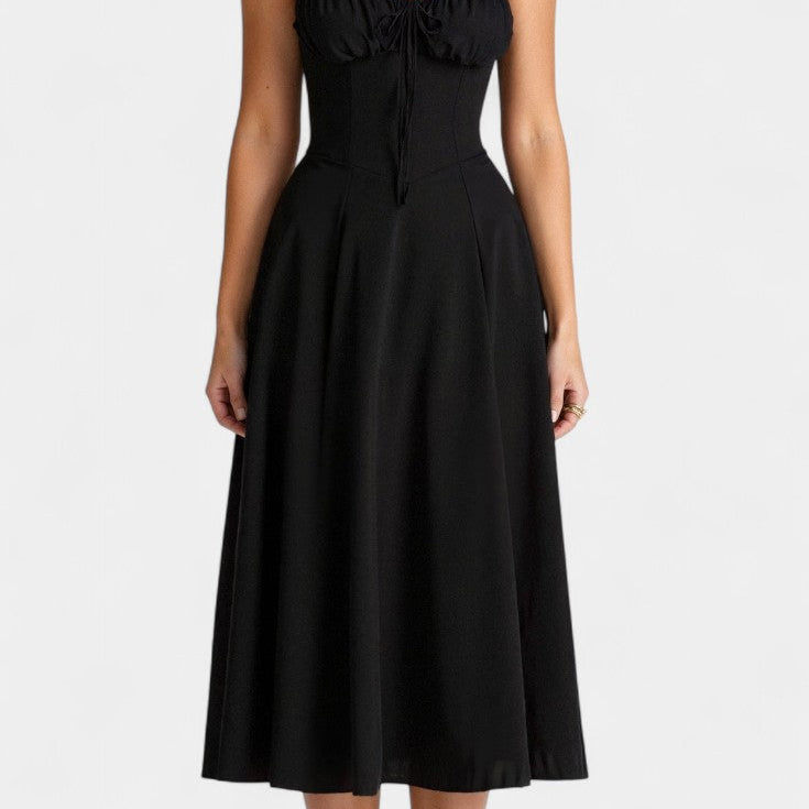 Flora Vestido Midi A-Line con Corsé