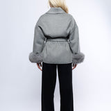 Abrigo con cinturón