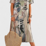 Lidia Vestido Transpirable con Estampado Moderno