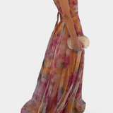 Ingrid Vestido Maxi Floral con Escote en V
