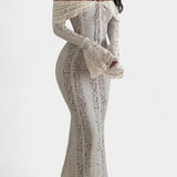 Rosalie Vestido Maxi Off-Shoulder de Encaje