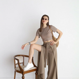 Pantalón ancho de lino