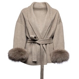 Abrigo con cinturón