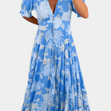 Lina Vestido Floral con Escote en V