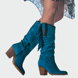 Luna - Botines Boho-Western con Flecos