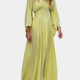 Anelia Vestido Maxi Geométrico con Escote en V