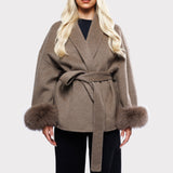 Abrigo con cinturón