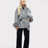 Abrigo con cinturón