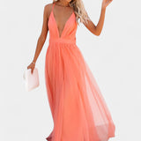 Gergana Vestido Maxi de Tul Sin Mangas