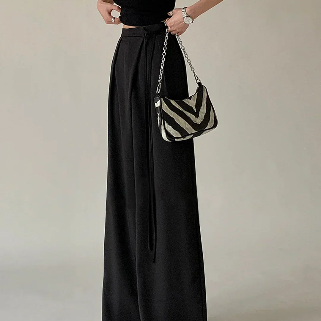 Pantalón ancho con lazada