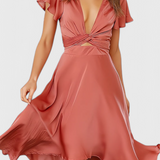 Franzi Vestido Elegante con Escote en V