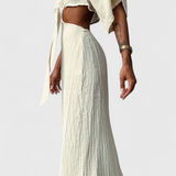 Myra Vestido Fluido con Lazo Frontal y Cut-Outs