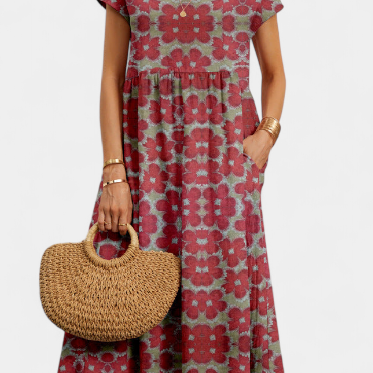 Yuridia Vestido Floral Chic con Silueta Fluida