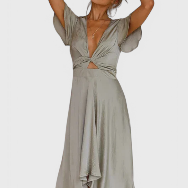 Franzi Vestido Elegante con Escote en V