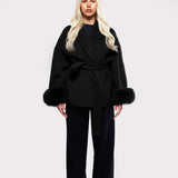 Abrigo con cinturón