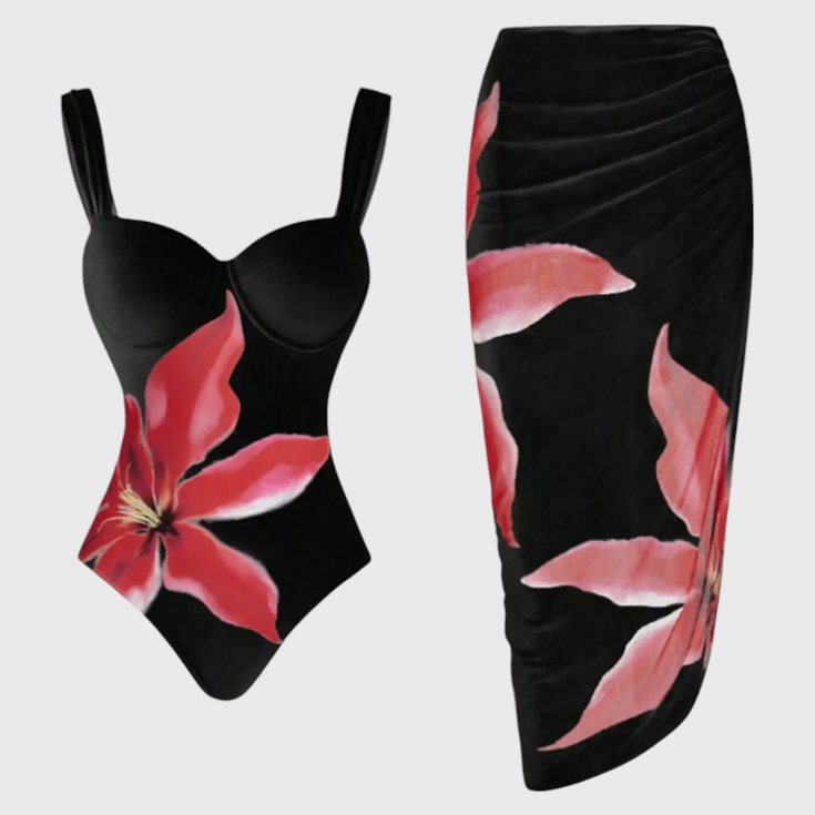 Sarah Conjunto de Baño de Dos Piezas Floral