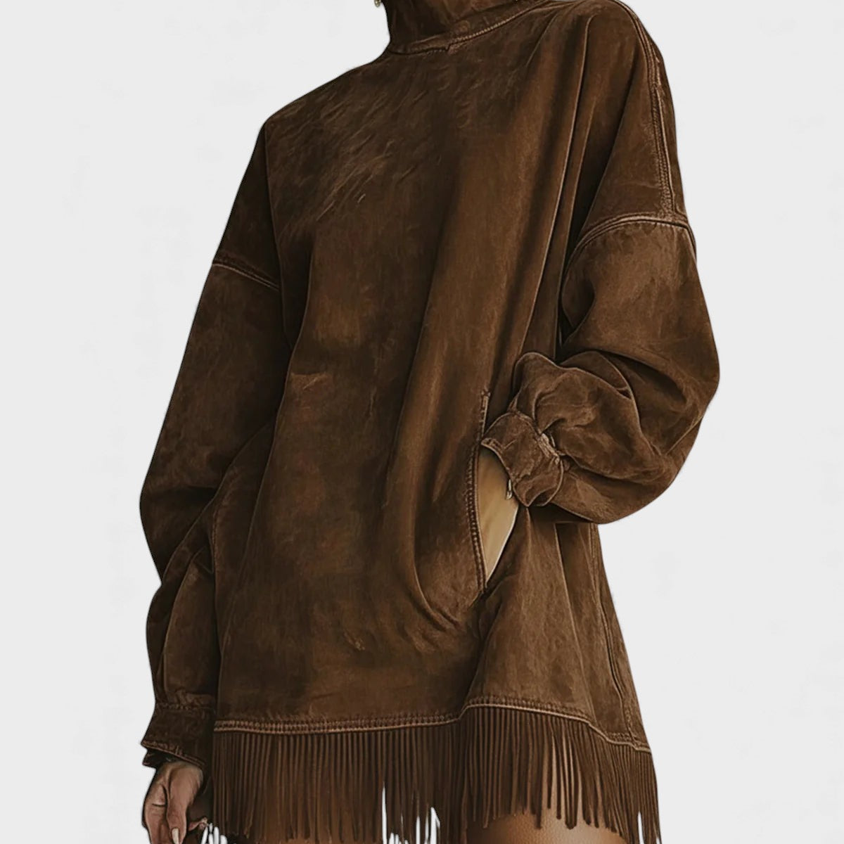 Carlota™ | Vestido de ante con flecos