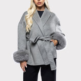 Abrigo con cinturón