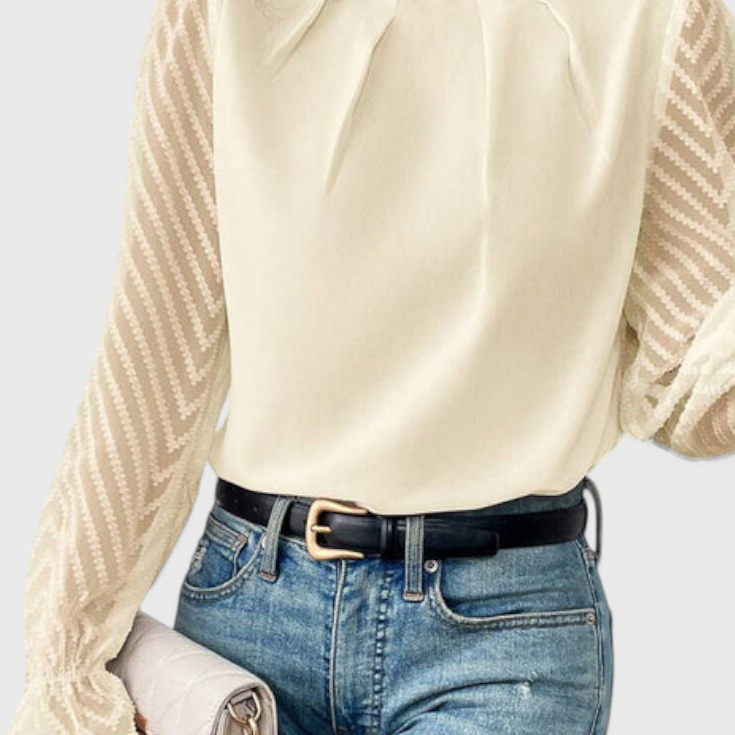 Helga Blusa de Manga Larga Náutica