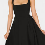 Mary Vestido Midi A-Line Sin Mangas