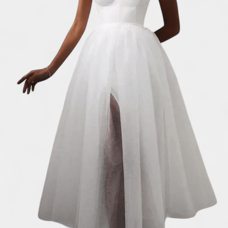 Widya Vestido Maxi de Tul Elegante