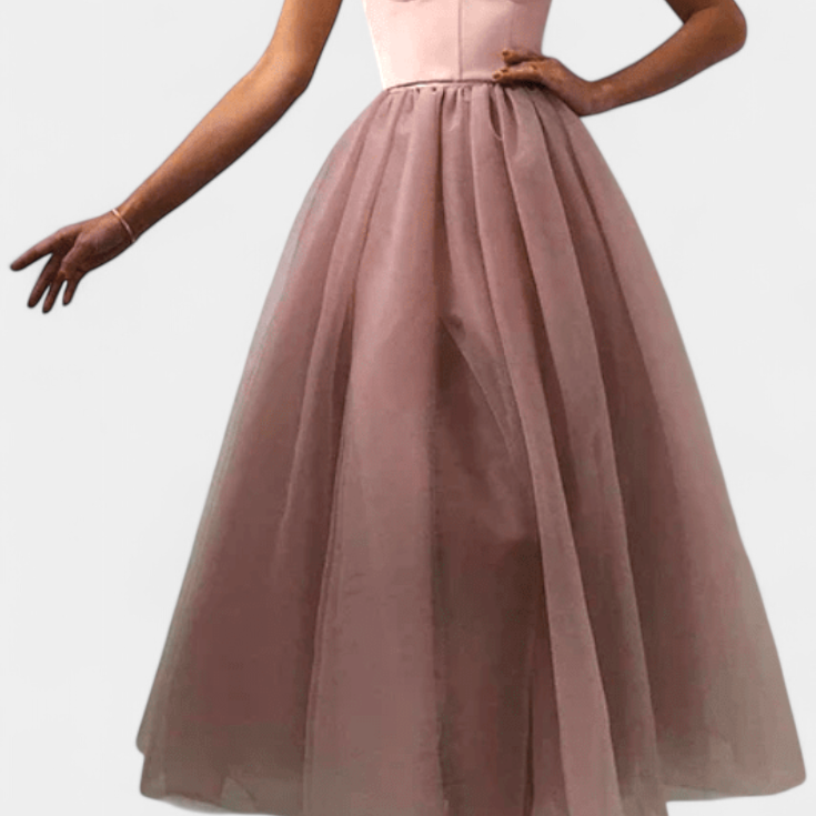 Widya Vestido Maxi de Tul Elegante